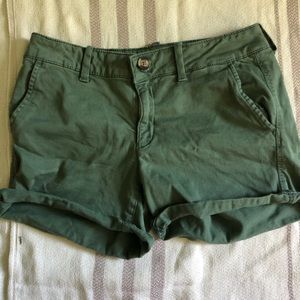 Olive AE midi shorts